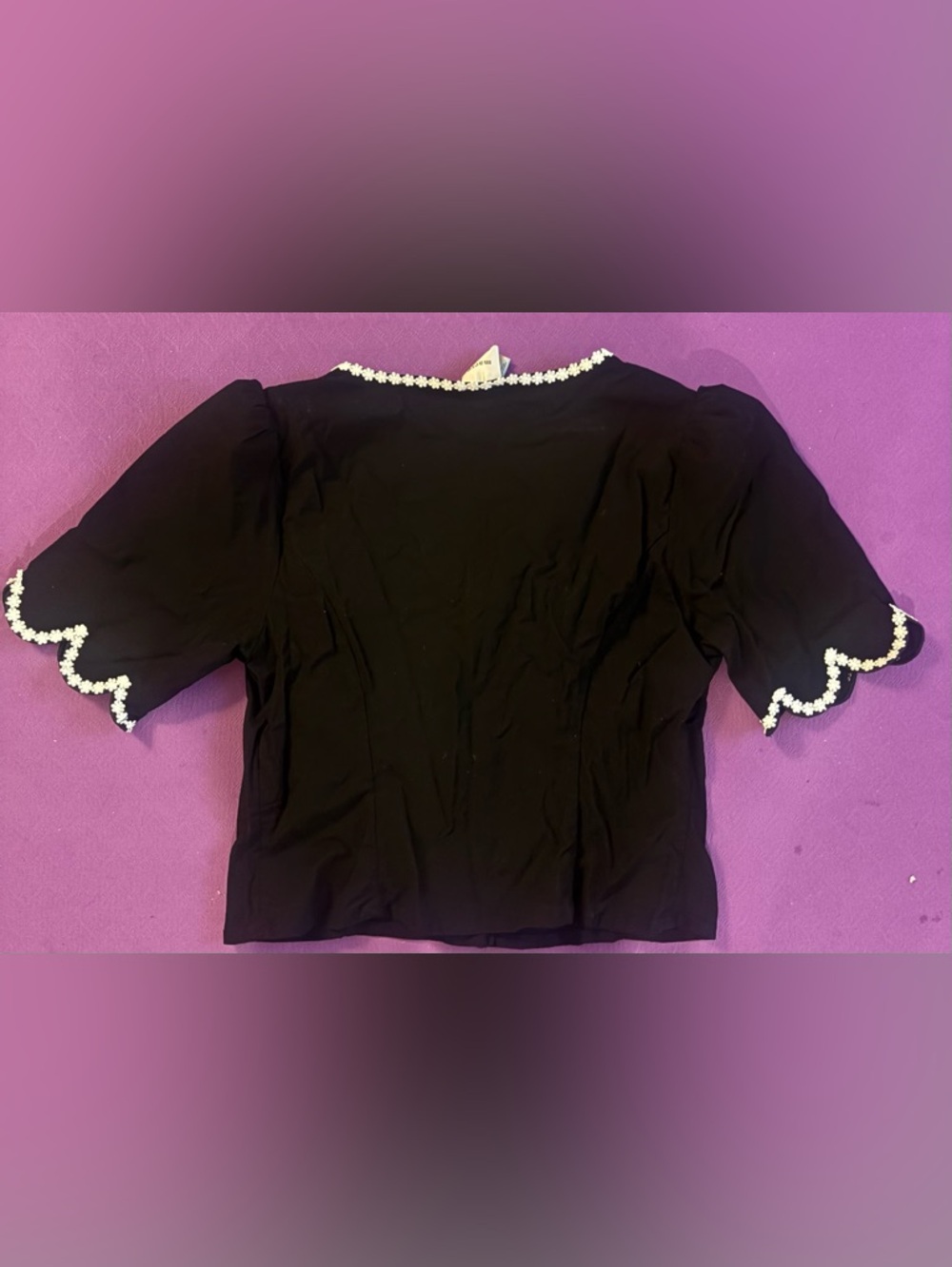 Anthropologie Maeve Scoop-Neck Lace Trim Blouse, Size Small, NWT!! - Picture 6 of 9